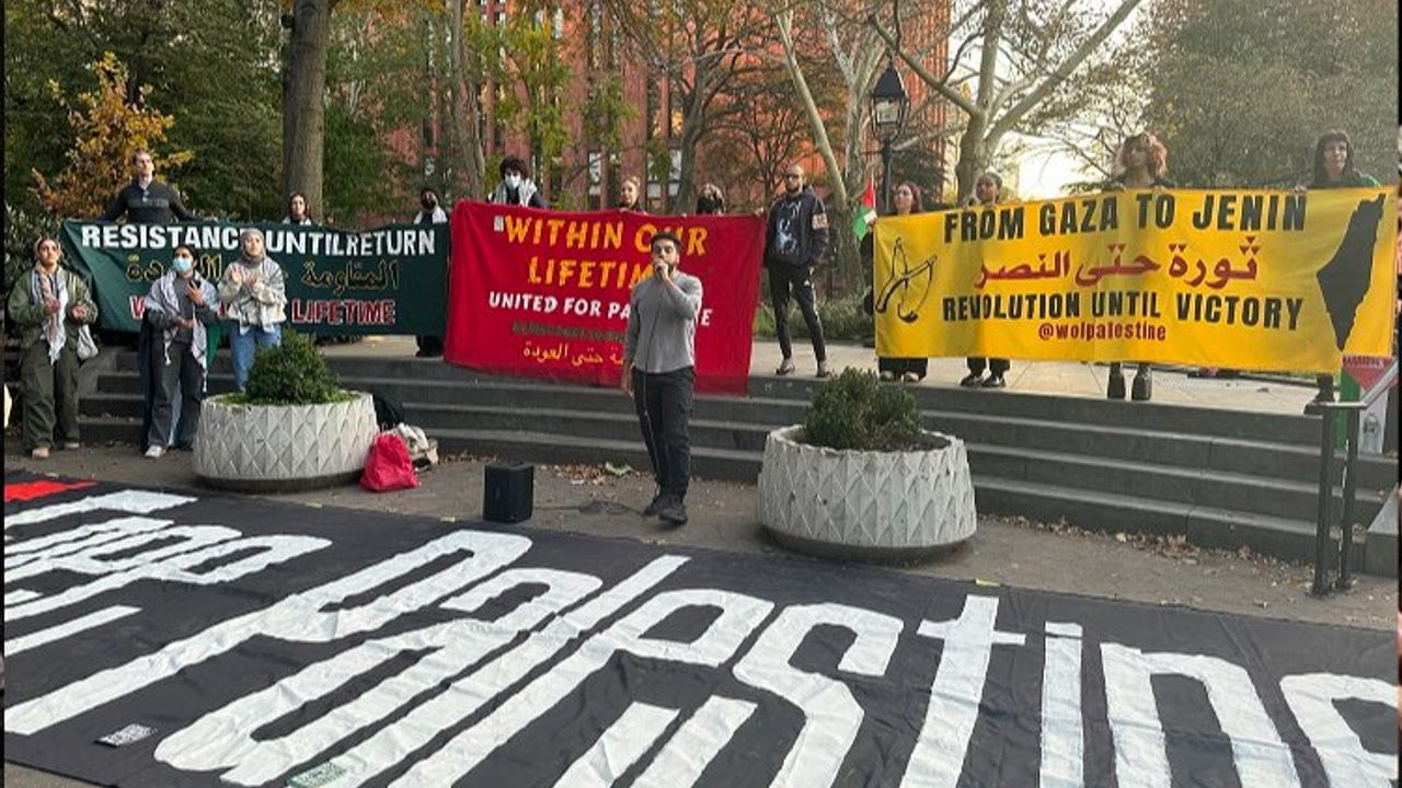 Washington Square Park’ta Filistin’e destek eylemi