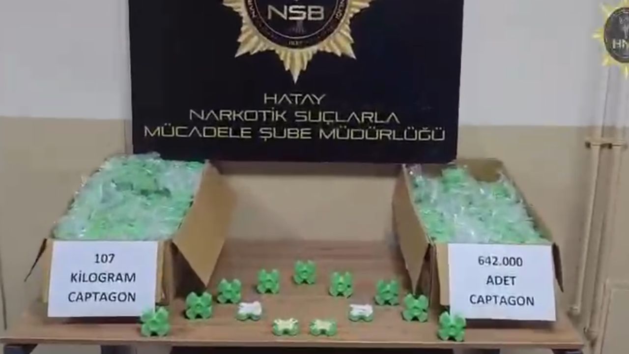 Hatay'da 107 kilo captagon ele geçirildi