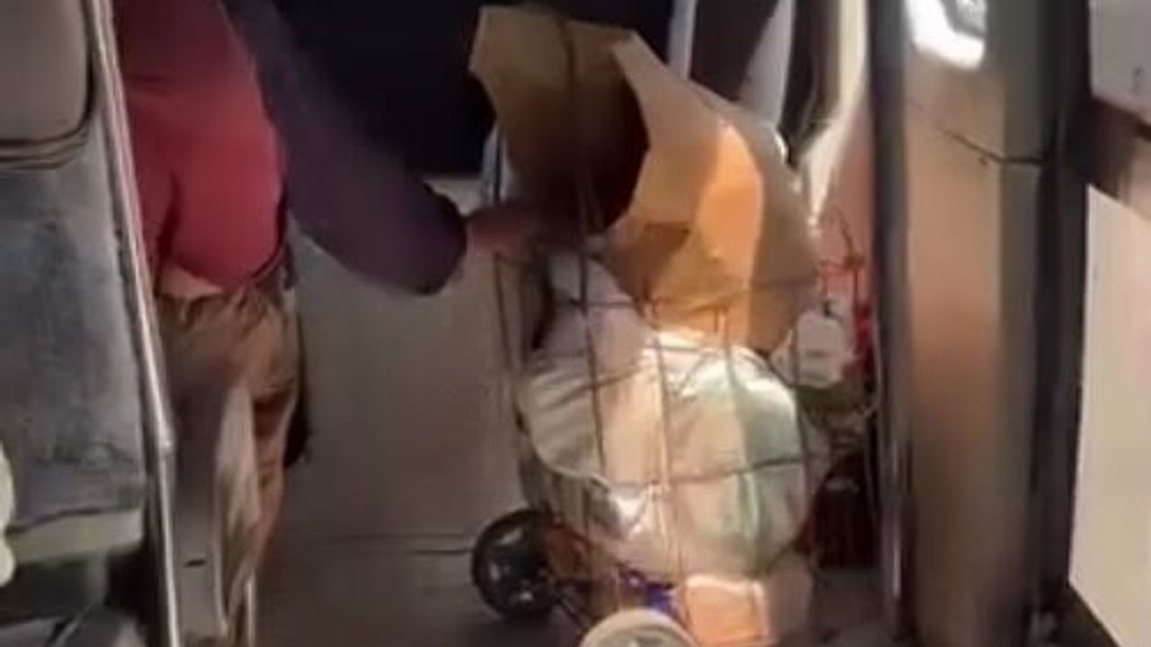 Keçisiyle dolmuşa bindi, yol boyunca başını okşadı