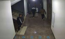 Apartmandan ayakkabı hırsızlığı kamerada
