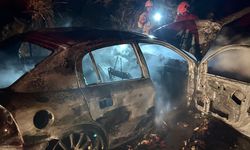 Arsuz'da otomobil yandı