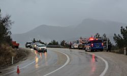 Kontrolden çıkan kamyonet devrildi