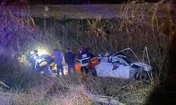 Otomobil, dere yatağına uçtu: 1 ölü, 3 ağır yaralı