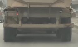 Plakasını kapatıp, brandasız ilerleyen hafriyat TIR'ının sürücüsüne ceza