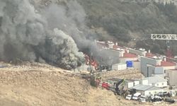 İşçilerin kaldığı konteyner yandı