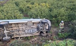 Öğrenci servisi devrildi; 7 öğrenci yaralandı