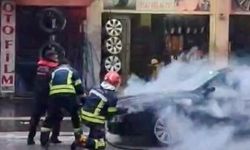 Osmaniye'de araç yangını korkuttu