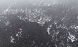 Osmaniye'de eşsiz kar manzarası dron kamerasında