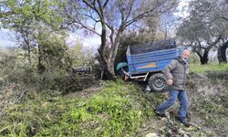 Ağaca çarpan tarım aracının sürücüsü hayatını kaybetti
