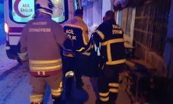 Evde çıkan yangında 2 kişi dumandan etkilendi