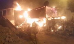 Hatay'da konteyner yangını