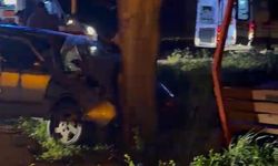 Kontrolden çıkan otomobil ağaca çarptı: 4 yaralı
