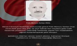 Mersin'de geçirdiği kazada şehit olan polis memuru için tören düzenlendi