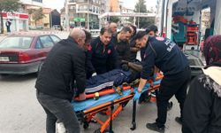 Motosiklet sürücüsü kazada yaralandı