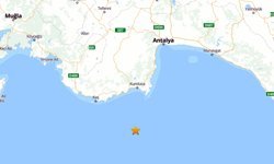 Antalya açıklarında 4.7 büyüklüğünde deprem