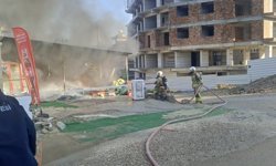 Hatay'da iş yeri yandı