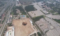 Hatay'da oluşan obruğun çapı büyüdü