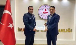 İmamoğlu Kaymakamı Şahin'den polislere başarı belgesi