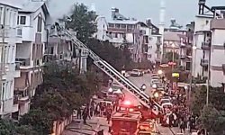 Teras katta korkutan yangın