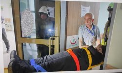 Hastanede afet tatbikatı