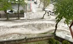 Isparta'da dolu ve sağanak etkili oldu