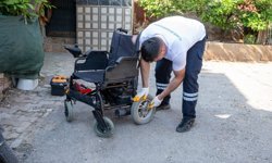 Mersin'de engellilere malzeme desteği