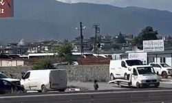 Sahibinin elinden kaçan kurbanlık keçi, refüjden atlayarak gözden kayboldu