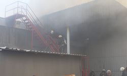 Araç tamir ve bakım servisinde yangın (2)