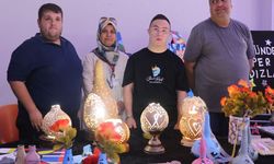 Engelli öğrencilerin eserleri ilgi çekti