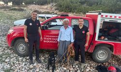 Mağarada mahsur kalan oğlak kurtarıldı