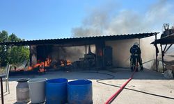Prefabrik evde yangın çıktı
