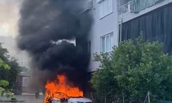 Seyir halindeki otomobil yandı