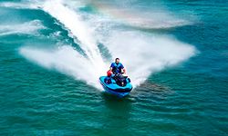 Denizden sonra gölde de jet ski tutkusu