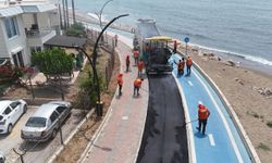Soli sahilindeki yürüyüş yolu yenilendi