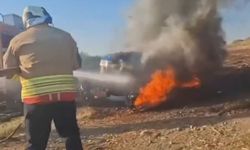 Yangın çıkan traktör kullanılamaz hale geldi