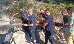 Kadirli'de iş makinesi devrildi; 1 yaralı