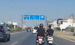 Motosikletlilerin tehlikeli yolculuğu
