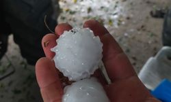 Osmaniye'de yumurta büyüklüğünde dolu yağdı