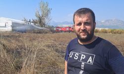 Serik'te otluk alanda yangın