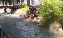 Sulama kanalında boğulma tehlikesi geçiren çocuğu çevredekiler kurtardı