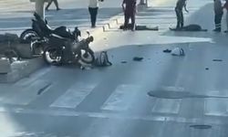 Yaya geçidinde motosikletler çarpıştı; 1 ölü, 1 yaralı