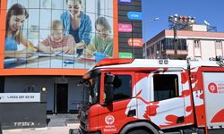 Eğitim merkezinde korkutan yangın