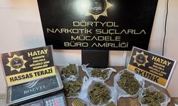Evinde 350 gram skunk ele geçirilen şüpheli gözaltına alındı