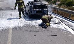 Hatay'da alev topuna dönen araçta çıkan yangın söndürüldü