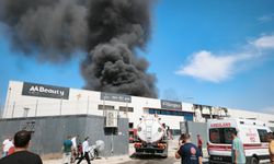 Mersin'de temizlik malzemesi üretim tesisinde yangın