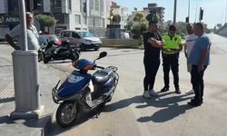 Otobüsle çarpışan motosikletin sürücüsü yaralandı
