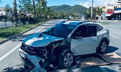 Otomobil refüjdeki ağaca çarptı: 1 yaralı