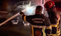 Otoyolda yanan TIR'daki kamyonetler kullanılamaz hale geldi