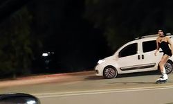 Adana'da patenle tehlikeli yolculuk kamerada