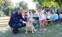 Başkan Kotan ve miniklerden can dostlara ziyaret